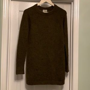 Aritzia Wilfred Free Carangi green sweater dress